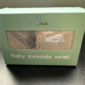 Bluemello Fluffy Cream Baby Swaddle Wrap NEW with Box